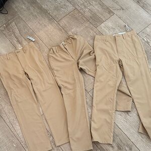 Lot of 3 Boys uniforms pants - khaki -2 never worn - classic club modern fit 10